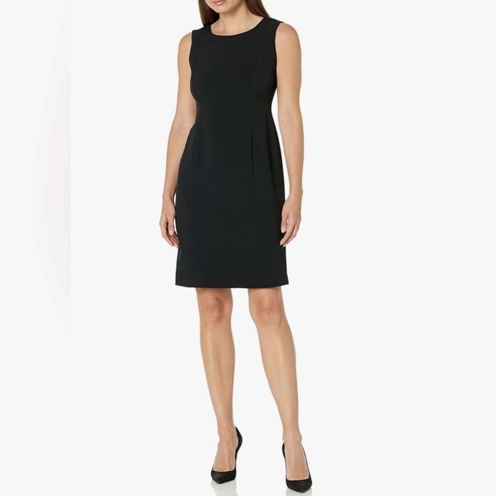 Kasper Classic Black Midi Dress